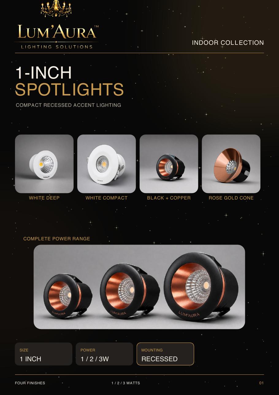 LUM'AURA lighting catalogue page 1