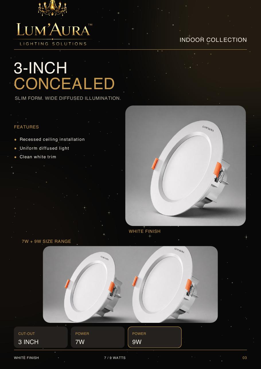LUM'AURA lighting catalogue page 3